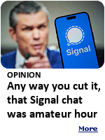 President Donald Trump�s top intelligence and defense agencies discussed plans to bomb Houthi rebel targets in Yemen � they�d been disrupting shipping traffic in the Red Sea and Gulf of Aden � on an unclassified Signal chat that included the editor of The Atlantic, Jeffrey Goldberg. The White House wants to downplay the event. They can�t. They were talking about dropping bombs on specific targets at specific times.